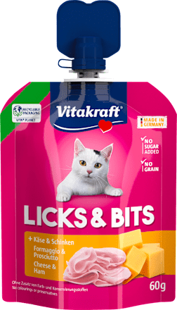 Hrana za mačke Licks&Bits s sirom i šunkom Vitakraft