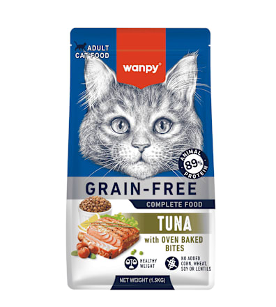Суха храна за възрастни котки с риба тон wanpy