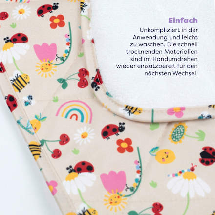 Wickelunterlage für unterwegs, creme, Motiv Sommer Bambino Mio