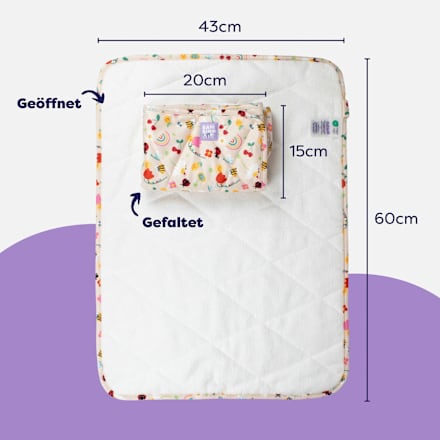 Wickelunterlage für unterwegs, creme, Motiv Sommer Bambino Mio