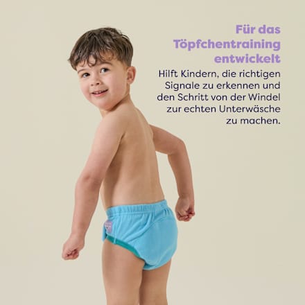 Töpfchen-Trainingshose wiederverwendbar, 4-5 Jahre, blau/bunt Bambino Mio