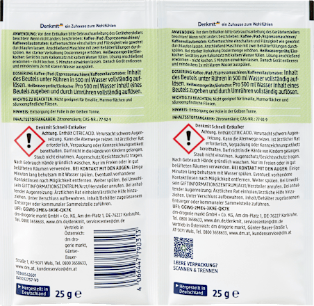 Sredstvo za uklanjanje kamenca, 2 x 25 g Denkmit