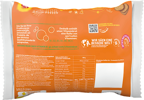 Brot, Vitaminbrot (5 Stück), glutenfrei Schär