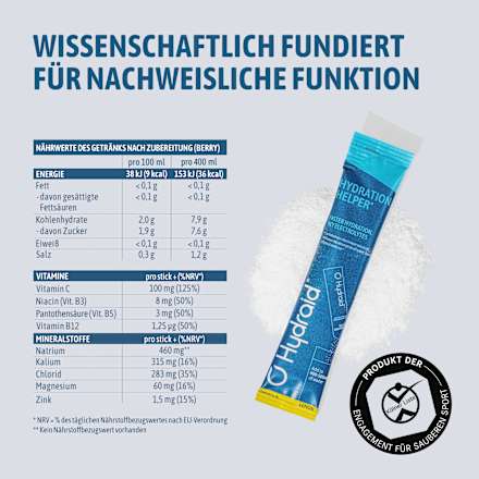 Hydration Helper Elektrolyt-Drink-Mix Sticks Lemon 6 St Hydraid