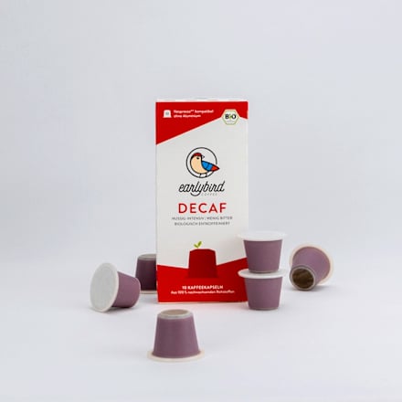 Kaffeekapseln Decaf, entkoffeiniert earlybird coffee