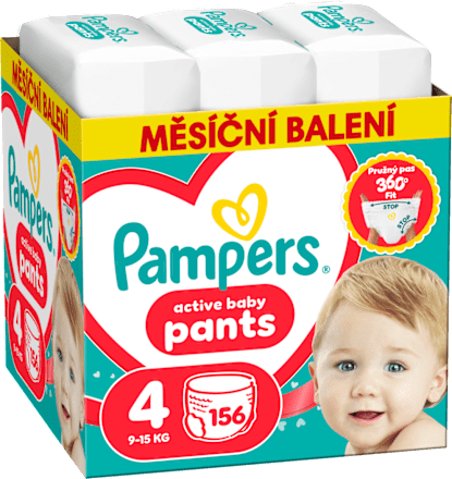 plenkové kalhotky, velikost 4 Pampers active baby