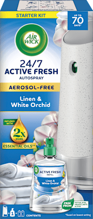 Active Fresh automatski osvježivač prostora Linen & White Orchid AIR WICK