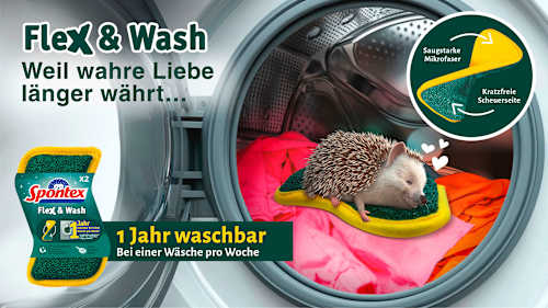 Mikrofaserschwamm Flex & Wash Spontex
