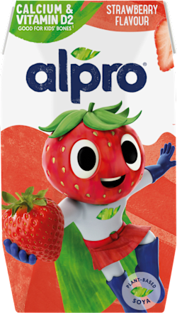 sójový nápoj s příchutí jahody alpro