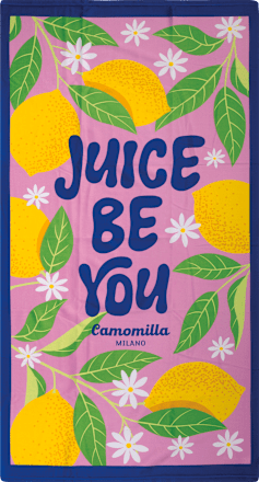 Brisača za na plažo z napisom Juice Be You Camomilla