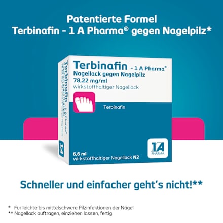 Terbinafin - 1 A Pharma Nagellack gegen Nagelpilz 78,22 mg/ml 1A Pharma