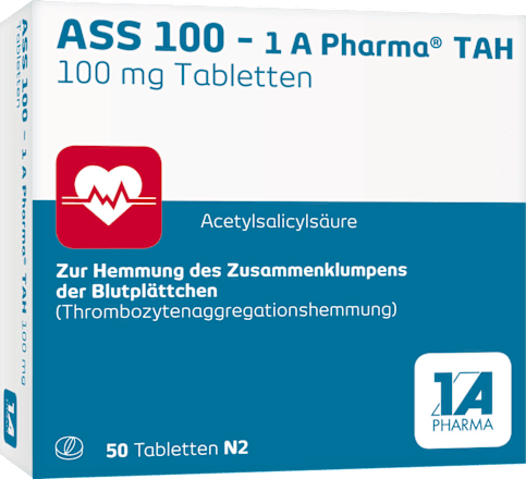ASS 100 - 1 A Pharma TAH Tabletten 1A Pharma