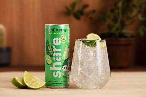 Energy Drink Bio Limette Minze Gurke share