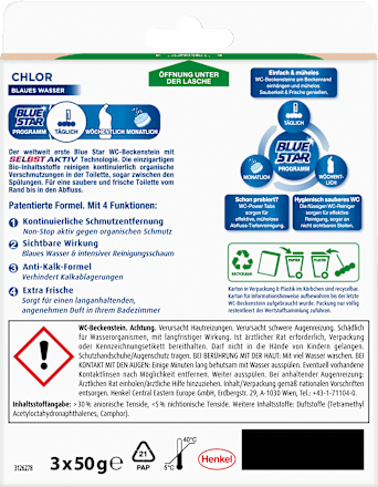 WC-Stein Chlor Blau-Aktiv+ BLUE STAR