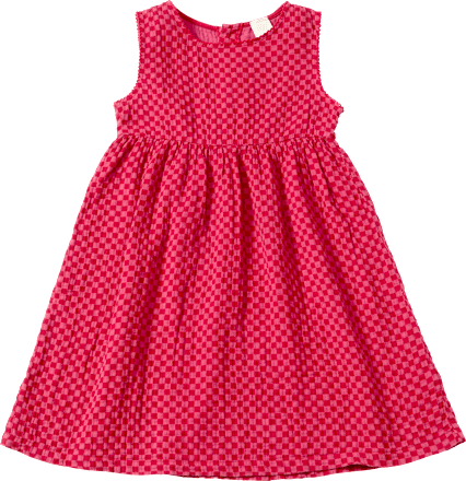 Kleid aus Musselin mit Karo-Muster, rot, Gr. 98 ALANA