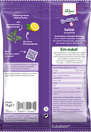 Bonbon, Salbei, zuckerfrei Em-eukal