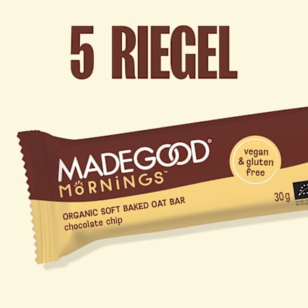 Müsliriegel, Chocolate Chip, Soft Baked Oat Bars (5 Stück) Made Good