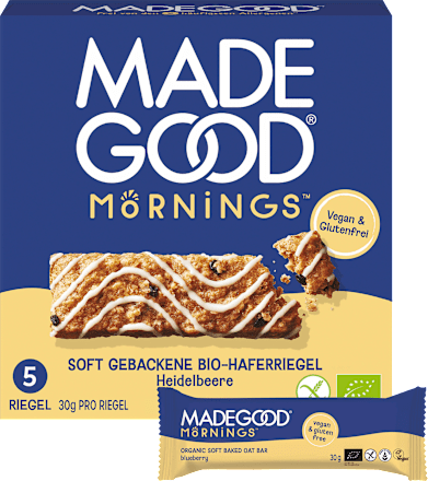 Müsliriegel, Blueberry Flavour, Soft Baked Oat Bars (5 Stück) Made Good