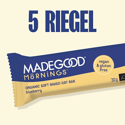 Müsliriegel, Blueberry Flavour, Soft Baked Oat Bars (5 Stück) Made Good
