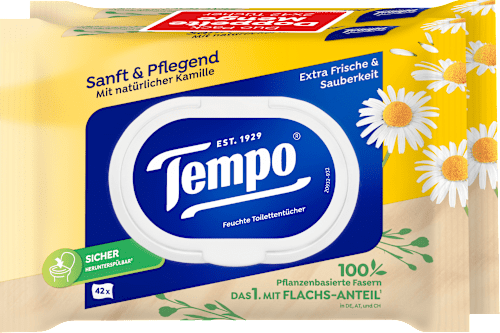 Feuchtes Toilettenpapier sanft & pflegend Kamille (2x42 St) Tempo