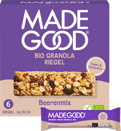 Müsliriegel, Granola gemischte Früchte (6 Stück) Made Good