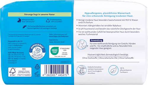 Feuchttücher Soft & Pur 3x48 St. HiPP Babysanft