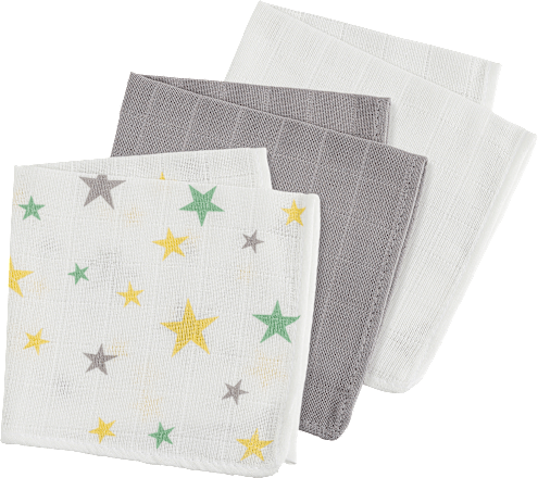 Pflege-/Waschtücher, 30 x 30 cm, weiß/taupe  Grünspecht