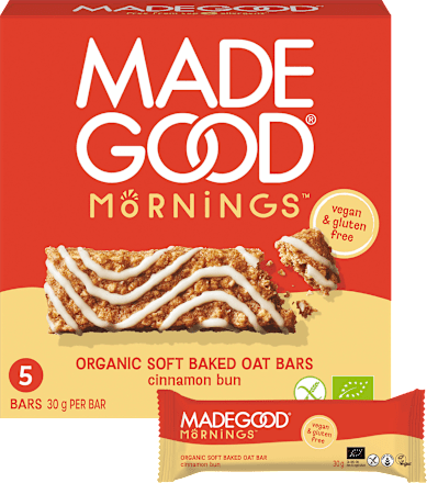 Müsliriegel, Cinnamon Bun, Soft Baked Oat Bars (5 Stück) Made Good