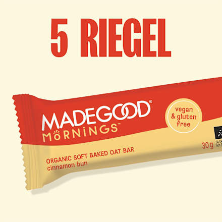 Müsliriegel, Cinnamon Bun, Soft Baked Oat Bars (5 Stück) Made Good