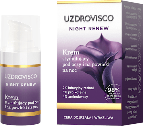 Krem stymulujący pod oczy i na powieki na noc Night Renew UZDROVISCO