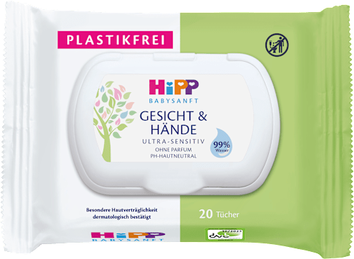 Chusteczki nawilżane do twarzy i rączek HiPP Babysanft