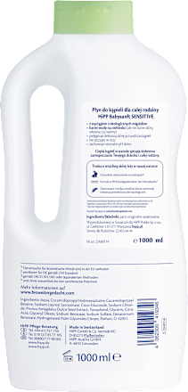 Płyn do kąpieli dla całej rodziny, od 1. dnia życia HiPP Babysanft