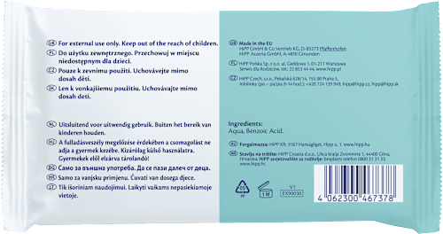 Chusteczki nawilżane Pure Water, 99,9% wody HiPP Babysanft