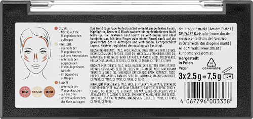 Blush-, Bronzer & Highlighter Palette Face Perfection trend !t up