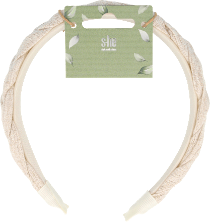 Pleteni rajf za kosu – bež s-he stylecollection