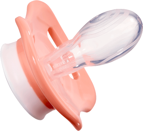 Schnuller Silikon symmetrisch, lila/rosa, Gr. 3 , ab 16 Monaten babylove