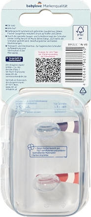 Schnuller Silikon symmetrisch, lila/rosa, Gr. 3 , ab 16 Monaten babylove