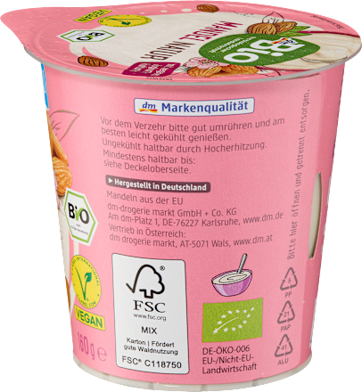 Fermentirani pripravak na bazi badema s veganskim jogurtnim kulturama dmBio
