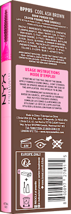Augenbrauenstift Puder Fluff & Snatch 05 Cool Ash Brown NYX PROFESSIONAL MAKEUP