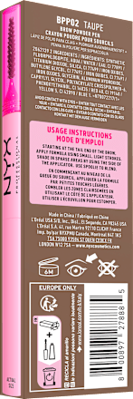 Augenbrauenstift Puder Fluff & Snatch 02 Taupe NYX PROFESSIONAL MAKEUP