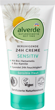 Denný pleťový krém Sensitiv 24h s bio hamamelom a bio harmančekom alverde NATURKOSMETIK