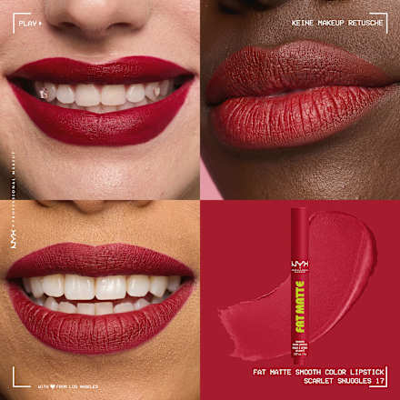 Lippenstift Fat Matte Smooth 17 Scarlet Snuggles NYX PROFESSIONAL MAKEUP