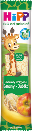 Batonik Owocowy Przyjaciel Banany-Jabłka HiPP