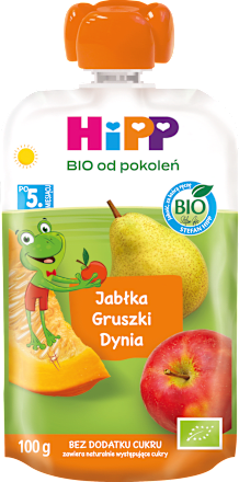 Mus Jabłka-Gruszki-Dynia BIO, po 5. miesiącu HiPP