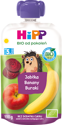 Mus Jabłka-Banany-Buraki BIO, po 5. miesiącu HiPP
