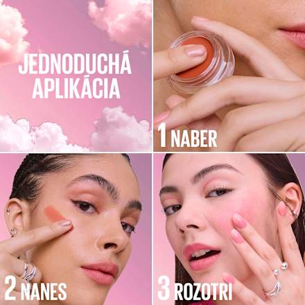 Matná lícenka a rúž CloudTopia - 03 Divine Crimson MAYBELLINE NEW YORK