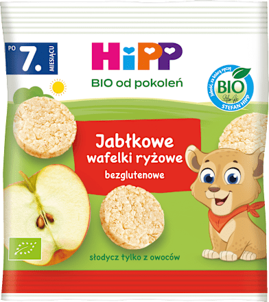 Jabłkowe wafelki ryżowe BIO HiPP