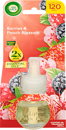 Elektromos légfrissítő utántöltő Erdei gyümölcs és barack illatal AIR WICK