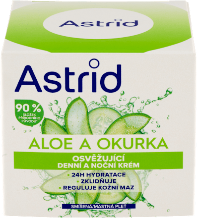 denní a noční pleťový krém aloe a okurka Astrid