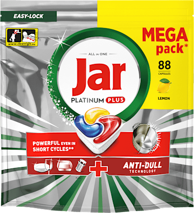 Kapsule za strojno pranje posuđa Platinum Plus Mega Jar
